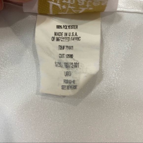 L.A. Intimates satin white floral night gown and robe chemise‎ USA made slip - Picture 6 of 14